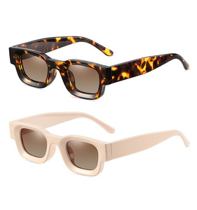 แว่นกันแดดทรงสี่เหลี่ยมแบบกำหนดเองสำหรับผู้ชาย แบรนด์ดีไซน์เนอร์ แว่นกันแดดสไตล์พังก์ โพลาไรซ์ - Product Image 2