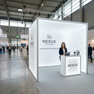 Caja de Luz LED Modular de Aluminio de Doble Cara Personalizable y Fácil de Instalar 3x3 para Exposiciones, Ferias Comerciales, Fondo de Stand 3x2 10x10 - Product Image 1