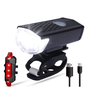 Juego de Luces Recargables USB al por Mayor, Resistentes al Agua, Accesorios para Bicicleta, Luces Delanteras y Traseras - Product Image 1