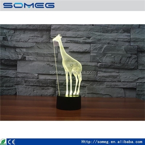 Fabricants en gros de <span class=keywords><strong>girafe</strong></span> 2 lampe 3D colorée veilleuse atmosphère visuelle - Product Image 2