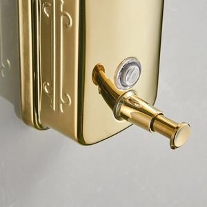 Dispensador de Jabón de Pared Saint Ruijia, Acero Inoxidable 304 con Acabado Cepillado, para Baño, Cocina y Hotel - Product Image 1