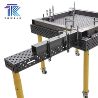 TKweld D28 D16 2000*1000*200mm Table de soudage en acier de fonte 3D nitrurée avec échelles de mesure et accessoires