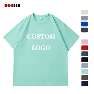 DUOLLB 220g High quality oversize xxxxl tshirts unisex tshirts with custom logo screen print