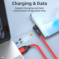 Cable de carga rápida OEM 3A, USB a Tipo-C 180 Doblado en forma de L a C/L/M Cable DE DATOS DEL TELÉFONO A