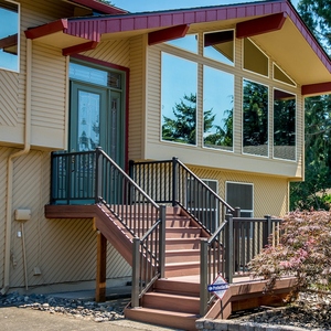 Bê tông balusters dây cầu thang lan can thép tay vịn chia đường sắt hàng rào cho các bước ngoài trời - Product Image 2