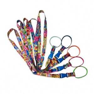 สายคล้องคอแบบปรับได้ พิมพ์ลายโลโก้ส่วนตัวด้วยความร้อนบนผ้าโพลีเอสเตอร์ สำหรับใส่ขวดไวน์ เบียร์ น้ำ หรือแก้ว - Product Image 1