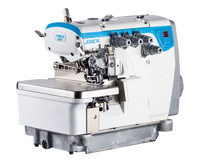 Machine à coudre à surjet Jack E4S (trois fils, quatre fils, cinq fils) à entraînement direct à une aiguille à double aiguille à alimentation différentielle