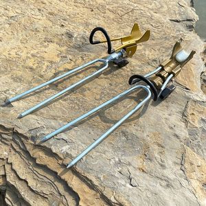 Soporte Ajustable para Caña de Pescar de Aleación de Aluminio para Playa, Color Amarillo/Naranja, Duradero, Portátil, para Pesca en la Orilla - Product Image 4