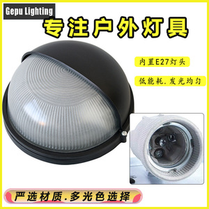 ไฟติดผนัง LED กันน้ำกลางแจ้ง ทรงกลม อลูมิเนียม E27 โคมไฟกันความชื้นสำหรับประตูรั้วบ้านพักตากอากาศ - Product Image 3