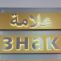 Enseigne lumineuse 3D personnalisée en lettres rétroéclairées LED, lettres en acier inoxydable, logo lumineux pour devanture de magasin