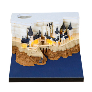Bloc <span class=keywords><strong>de</strong></span> Notas Creativo 2027 con Luz LED Nocturna, Estilo Harry Potter, Castillo <span class=keywords><strong>de</strong></span> Hogwarts, Bloques <span class=keywords><strong>de</strong></span> Construcción 3D, Calendario, Bloc <span class=keywords><strong>de</strong></span> Notas - Product Image 1