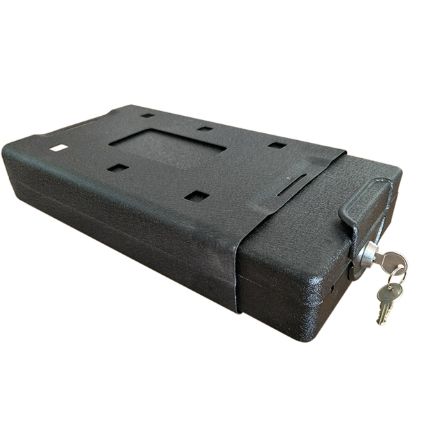 Portable Heavy Duty Steel Car Hand Gun Safe Box with Key Lock CE & ROHS Certified 1mm Shell Thickness Secret Hidden Drawer