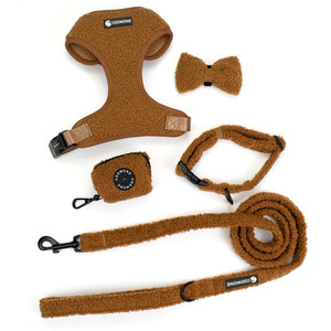 Collares de lujo para perros Teddy <span class=keywords><strong>Sherpa</strong></span> Arnés para perros Conjuntos de diseñador personalizado para perros <span class=keywords><strong>Collar</strong></span> y correa Dispensador de bolsas para caca - Product Image 2