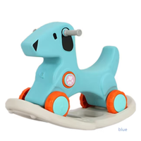 Grand cheval à bascule multifonctionnel pour enfant, jouet d'équilibre en plastique pour tout-petit, cheval à bascule animalier