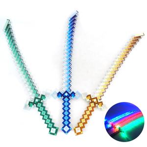 MineCraft Pixel Classic Diamond Sword LED Flashing Lights and FX Sounds Blue