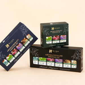 Kit d'huiles essentielles multi-parfums, fabrication <span class=keywords><strong>en</strong></span> usine, logo personnalisé, coffret cadeau d'aromathérapie pour diffuseur et massage - Product Image 5