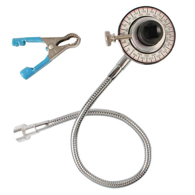 360° Adjustable Professional 2-in-1 Angle Torque Gauge Magnetic Clamp Measure Tool for Vehicle Drive Torque Angle Gauge