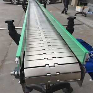 Cam şişe ayarlanabilir hız endüstriyel kullanım için yeni paslanmaz çelik modüler bant konveyör/çıta taşıyıcı - Product Image 4