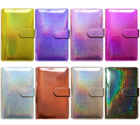 A5 A6 Classeur Budget pour filles Cahier à paillettes en PU avec 6 anneaux Organisateur de planificateur avec couleur Flash pour l'école et le bureau