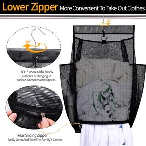 Cesto de ropa plegable de malla transpirable de secado rápido y portátil para dormitorios universitarios, gimnasios, piscinas, caravanas y viajes. - Product Image 6