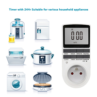 Enchufe Inteligente con Temporizador Digital LCD Electrónico, Programable con Ciclo de 7 Días para Tomacorriente de Cocina, IP20