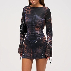 Vestidos Largos Ajustados con Estampado de Posicionamiento para Mujer, Moda - Product Image 3