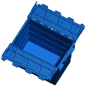 Özel yapılmış lojistik plastik hareketli kutular ekli kapak kargo konteyneri plastik hareketli saklama kutusu - Product Image 6