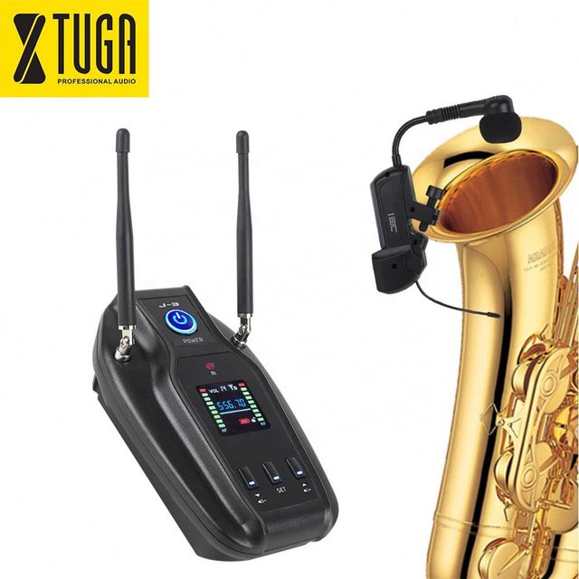 Manufacturer True Diversity UHF Wireless Condenser/Dynamic Metal Saxophone Microphone Instrument