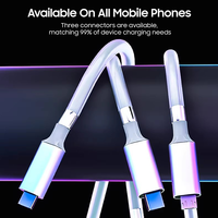 Kabel pengisi daya cepat, kabel Android mikro USB Tipe C Tipe C ke Tipe c, kabel pengisi daya Cepat 3 kaki 6 kaki 20W 60W PD