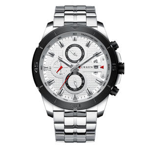 Relojes CURREN 8337 Confucian Calm para hombre, correa de acero, relojes de negocios para hombre, resistentes al agua, automáticos, con fecha, de cuarzo, para regalo. - Product Image 2