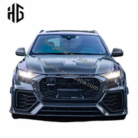 Atualize para os materiais de fibra de vidro do estilo do carro capô dianteiro capô tampa do motor para 2022-2024 Audi Q8 RSQ8 capuzes do motor
