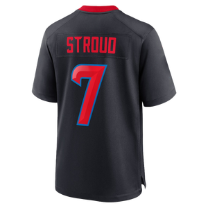 2024 Jersey sepak bola Amerika gaya baru #7 C.J. Celana pendek jahit bersirkulasi kualitas tinggi putih biru dongker grosir - Product Image 4