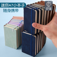 Carnet A7 en PU, couverture rigide, bande élastique, haut de gamme, imperméable, de haute qualité, agenda portable, logo personnalisé pour entreprise, cadeau d'affaires