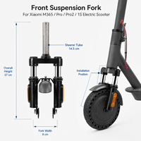 Horquilla de Suspensión Delantera para Patinete Eléctrico Xiaomi M365 Pro Pro2 1S, Kit de Mejora de Amortiguador con Guardabarros y Reflectores