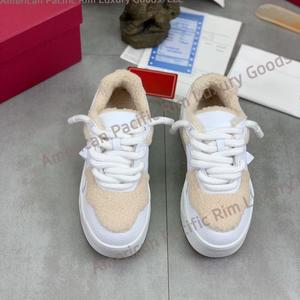 Baskets basses décontractées en cuir lisse de qualité supérieure avec plateforme épaisse et lacets larges pour hommes et femmes, style streetwear quotidien Valen - Product Image 5