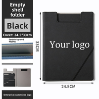 Fournitures de bureau personnalisées papeterie A4 pour documents, multi-emplacements pour cartes, dossier en cuir pour portefeuille