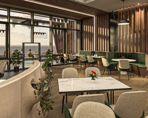 บูธคุณภาพสูงพร้อมไฟ LED สำหรับการออกแบบตกแต่งภายในเฟอร์นิเจอร์ร้านอาหารหรูหราทันสมัยตามสั่ง - Product Image 2