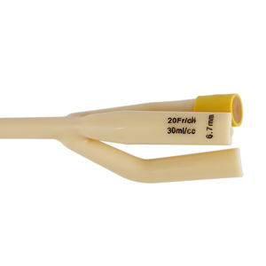 สายสวนปัสสาวะแบบฟอลีย์คุณภาพสูง ได้รับการรับรองมาตรฐาน CE ผลิตจากยางลาเท็กซ์ทางการแพทย์ แบบ 3 ทาง ขนาด 14Fr-26Fr พร้อมวาล์วยาง/พลาสติก - Product Image 4