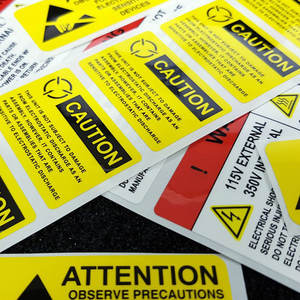 警告标志黄色防水重型警告警告安全标志墙贴标签户外 - Product Image 2