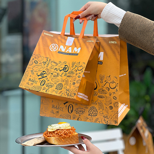<span class=keywords><strong>Emballage</strong></span> à emporter personnalisé écologique recyclable biodégradable jetable pour restaurant traiteur <span class=keywords><strong>pizza</strong></span> imprimé avec votre propre logo Kraft - Product Image 2
