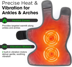 6 Wärmestufen 3 Vibrationsmodi Knöchel-Heizkissen 3-in-1 Kabelloses Fuß- und Wadenmassagegerät zur Schmerzlinderung - Product Image 6