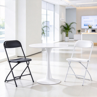 Chaise pliante ultra-légère moderne en plastique blanc, imperméable et réglable, pour salon, hôtel, événement, fête, jardin, parc, extérieur