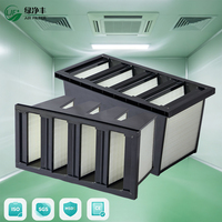 Filtre à air V Bank Medium F7 F8 F9 V Cell Compact Mini Plissé avec cadre en plastique ABS pour ventilation CVC à faible chute de pression