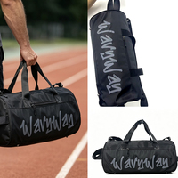 Sac de sport et de voyage rose en polyester Ripstop, grande capacité, imperméable, convertible, avec logo personnalisé, idéal pour la gym et les week-ends