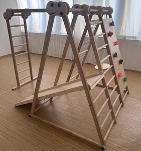Palestra per bambini al coperto nella giungla con parete svedese e struttura di arrampicata <span class=keywords><strong>Fun</strong></span> <span class=keywords><strong>House</strong></span> per giocare attività scolastiche modello di triangolo Pickler - Product Image 1