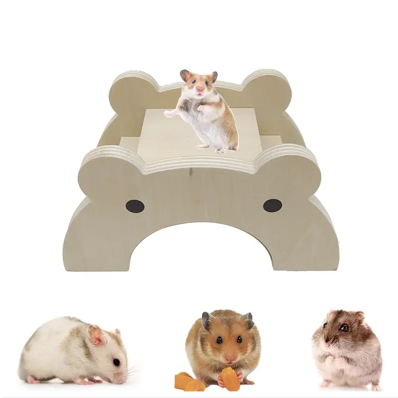 Produit pour animaux de compagnie suspendu mignon jouets d'exploration en bois accessoires de cage pour petits animaux pont échelle de hamster