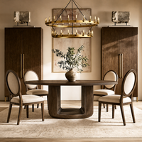 Table à manger portable en bois massif, finition moderne et unique, artisanale, de luxe, pour boutique/villa, hôtel, ferme