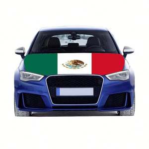 Funda para Capó de Coche con Bandera de México y Qatar, Poliéster, Elástica, Impermeable, Personalizable, con Logotipo y Color a Medida - Product Image 4