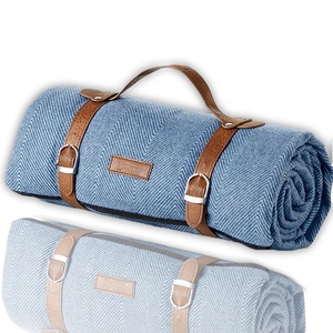 Manta de picnic impermeable acrílica de lana logotipo personalizado - Product Image 1