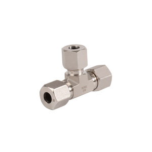 ข้อต่อทีสเตนเลสสตีล 316 ยี่ห้อ ROKE มาตรฐาน ISO8434 1 DIN2353 ข้อต่อไฮดรอลิก 6 42 มม. แบบสามทาง - Product Image 1
